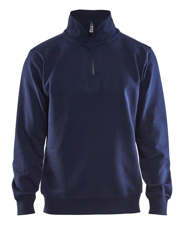 Blåkläder 3365 Sweatshirt half-zip med tryk eller logo – arbejdstøj og firmatøj