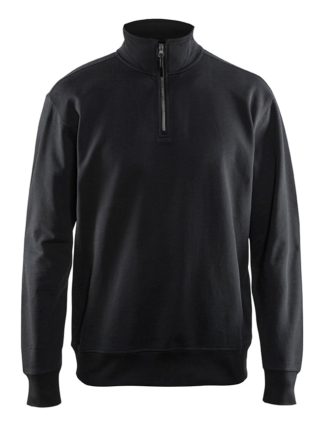 Blåkläder 3369 Sweatshirt half zip, Sort