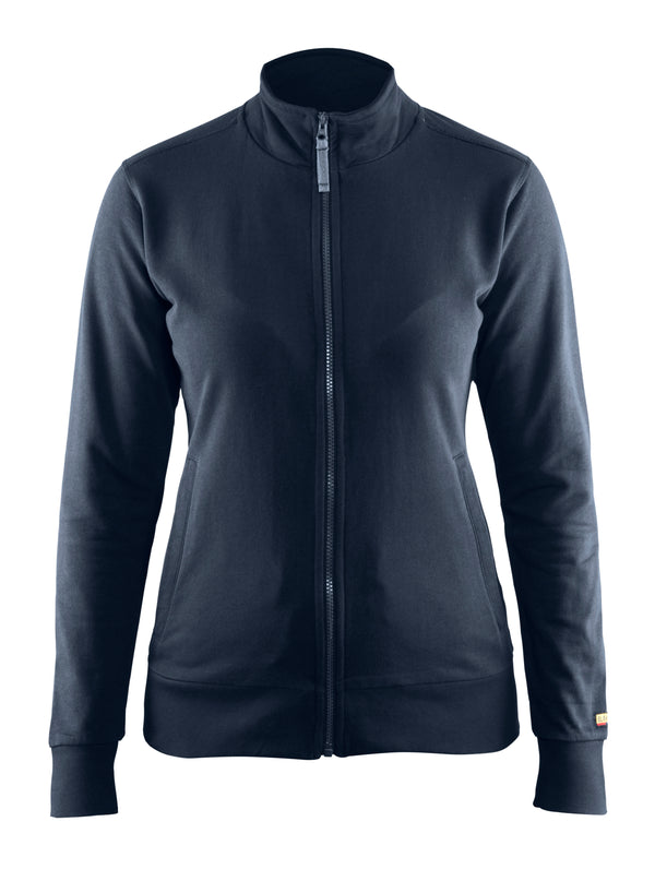 Blåkläder 3372 Dame Sweatshirt full zip med tryk eller logo – arbejdstøj og firmatøj