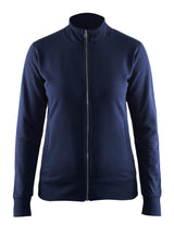 Blåkläder 3372 Dame Sweatshirt full zip produktfoto med tryk