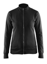 Blåkläder 3372 Dame Sweatshirt full zip nærbillede med tryk
