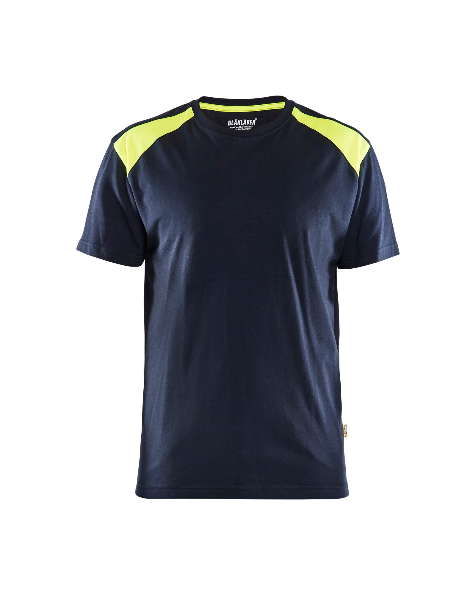 Blåkläder 3379 T-shirt, Mørk Marineblå/High Vis Gul
