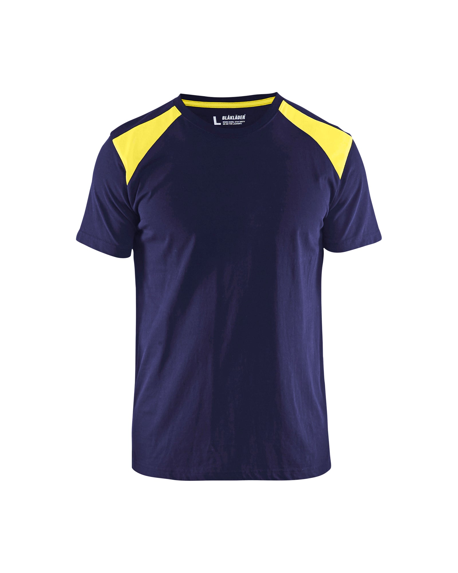Blåkläder 3379 T-shirt, Marineblå/High Vis Gul