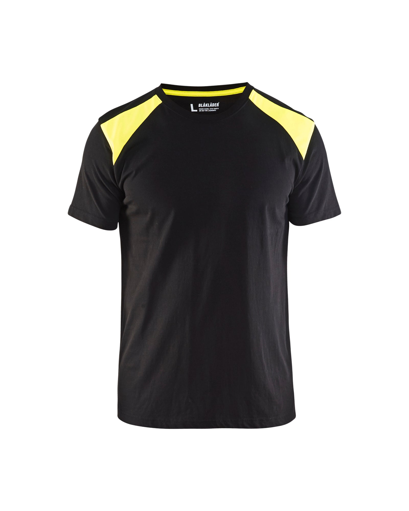 Blåkläder 3379 T-shirt, Sort/High Vis Gul