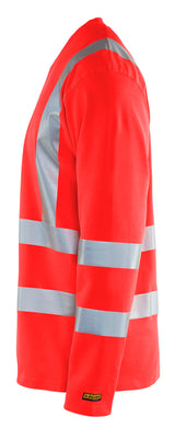 Blåkläder 3381 High Vis UV T-shirt lang ærme produktbillede med tryk