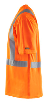 Blåkläder 3382 High Vis UV T-shirt produktbillede med tryk