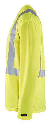 Blåkläder 3383 High Vis UV T-shirt lang ærme produktfoto med tryk
