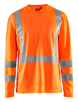 Blåkläder 3383 High Vis UV T-shirt lang ærme materiale med firmalogo