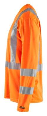 Blåkläder 3383 High Vis UV T-shirt lang ærme produktbillede med tryk