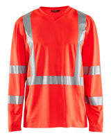 Blåkläder 3383 High Vis UV T-shirt lang ærme detalje med firmalogo