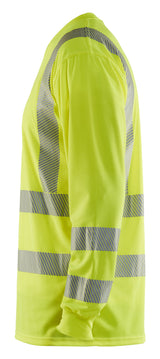 Blåkläder 3385 High Vis UV T-shirt lang ærme produktfoto med tryk