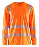 Blåkläder 3385 High Vis UV T-shirt lang ærme materiale med firmalogo