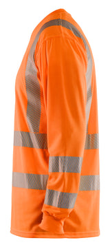 Blåkläder 3385 High Vis UV T-shirt lang ærme produktbillede med tryk