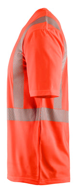 Blåkläder 3386 High Vis UV T-shirt nærbillede med tryk