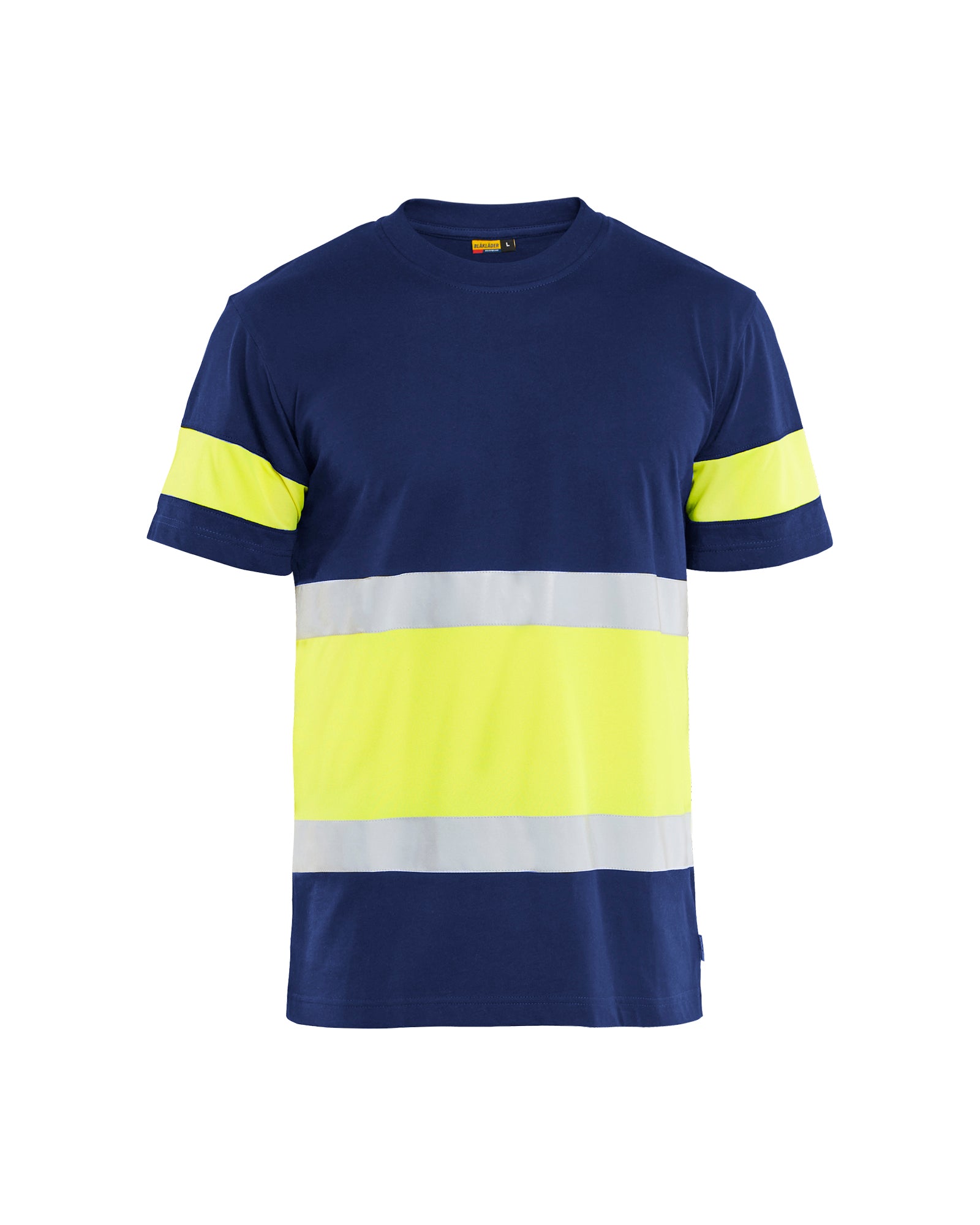 Blåkläder 3387 High Vis T-shirt, Marineblå/High Vis Gul