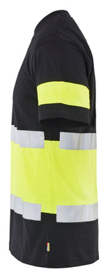 Blåkläder 3387 High Vis T-shirt nærbillede med tryk