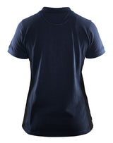 Blåkläder 3390 Dame Poloshirt nærbillede med tryk