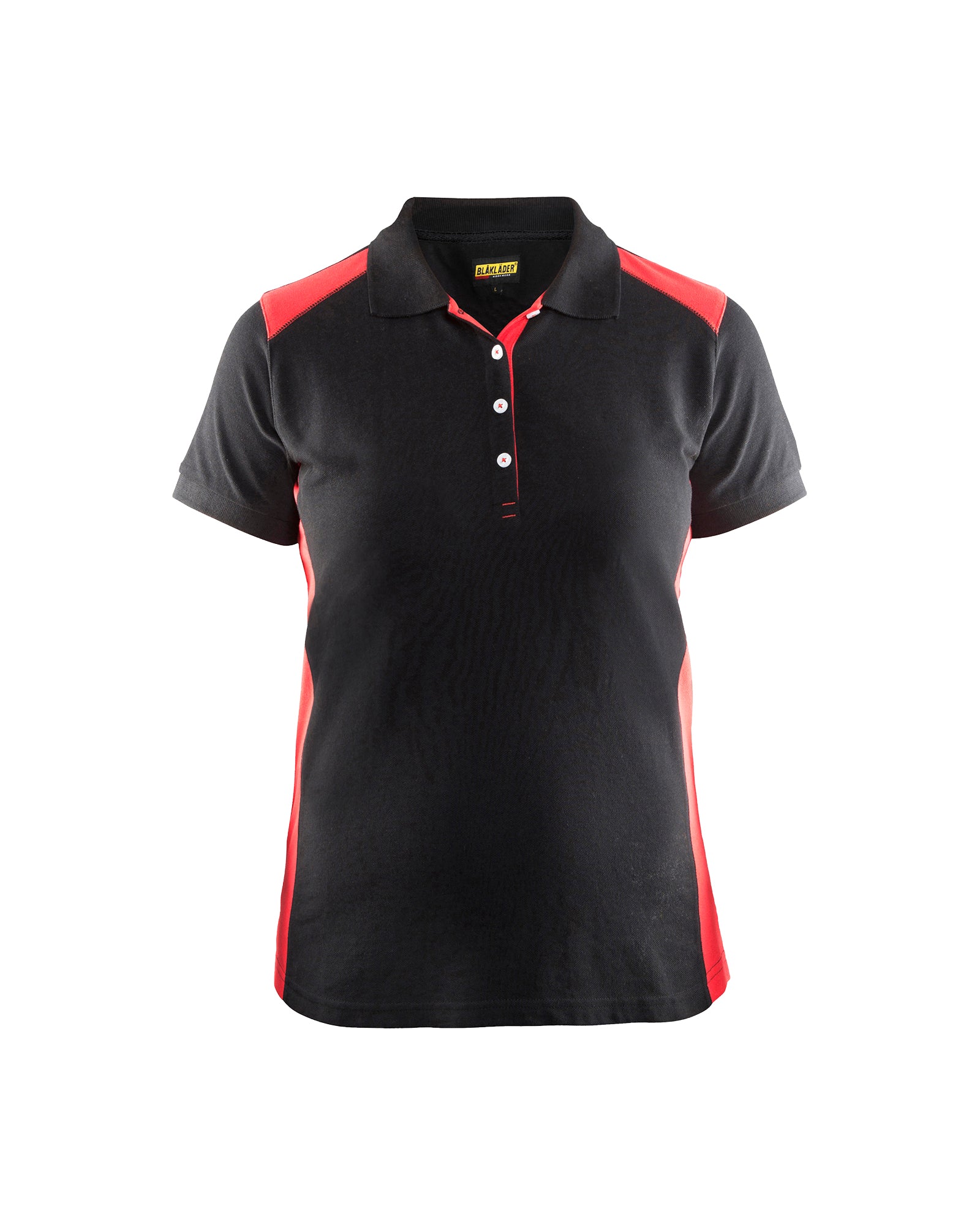 Blåkläder 3390 Dame Poloshirt, Sort/Rød