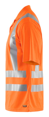Blåkläder 3391 High Vis UV Poloshirt produktbillede med tryk