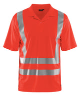 Blåkläder 3391 High Vis UV Poloshirt detalje med firmalogo