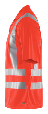Blåkläder 3391 High Vis UV Poloshirt nærbillede med tryk