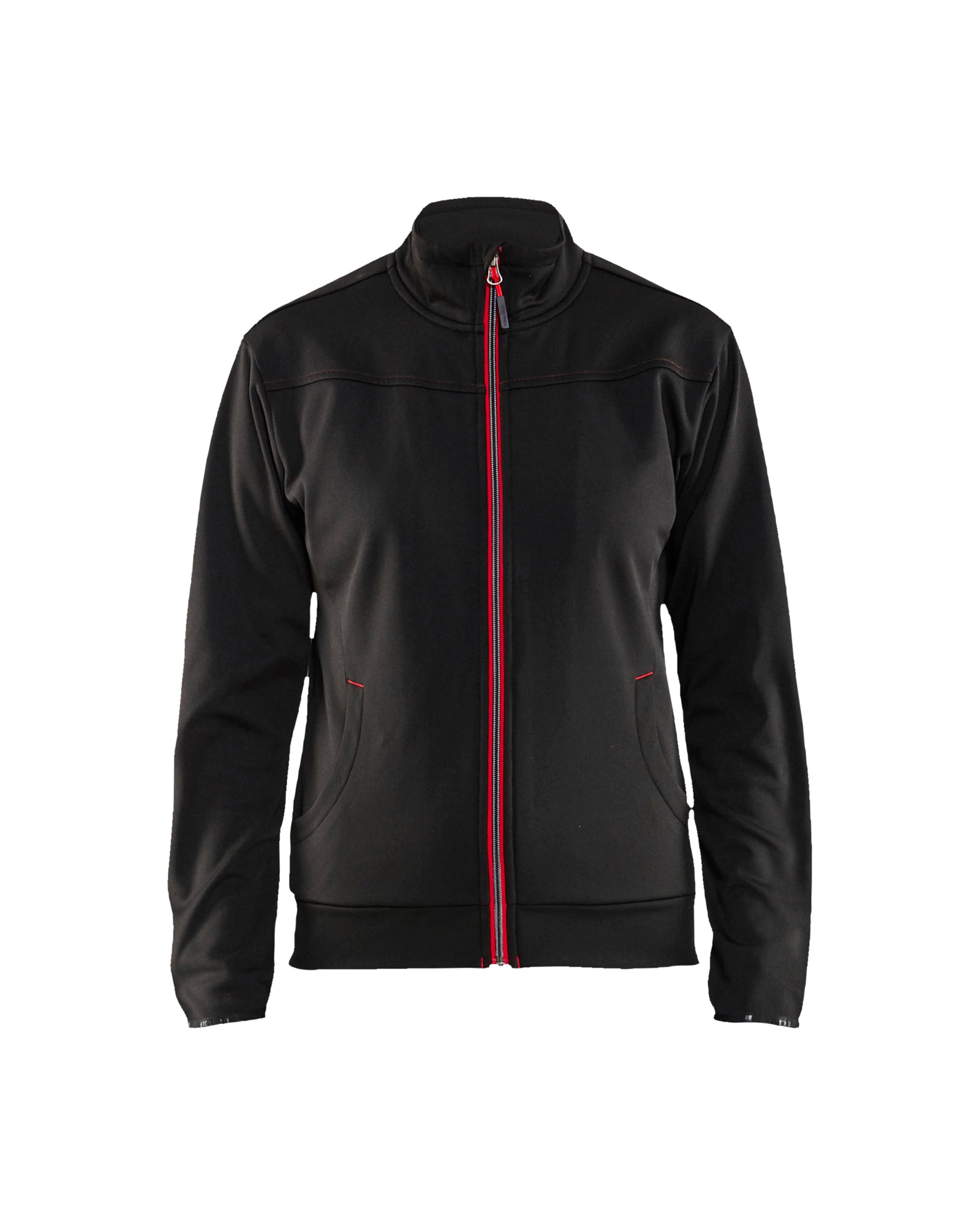 Blåkläder 3394 Dame Sweatshirt full zip, Sort/Rød