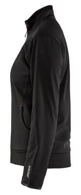 Blåkläder 3394 Dame Sweatshirt full zip nærbillede med tryk