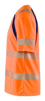 Blåkläder 3397 High Vis UV T-shirt nærbillede med tryk