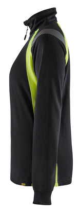 Blåkläder 3403 Dame Sweatshirt half zip produktbillede med tryk