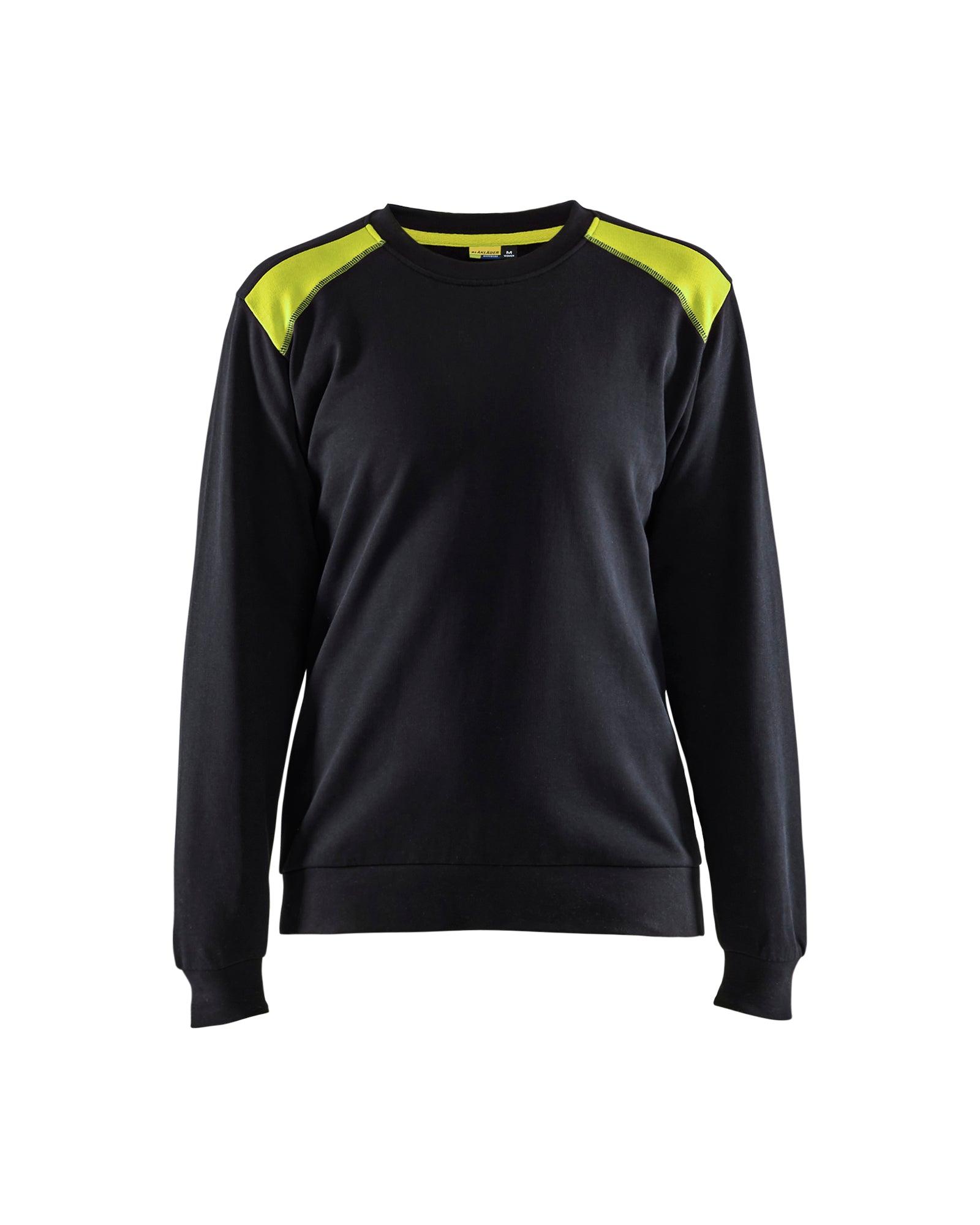 Blåkläder 3408 Dame Sweatshirt, Sort/High Vis Gul