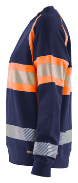 Blåkläder 3409 Dame High Vis Sweatshirt produktbillede med tryk