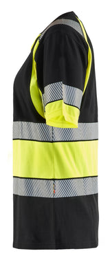 Blåkläder 3410 Dame High Vis T-shirt produktfoto med tryk