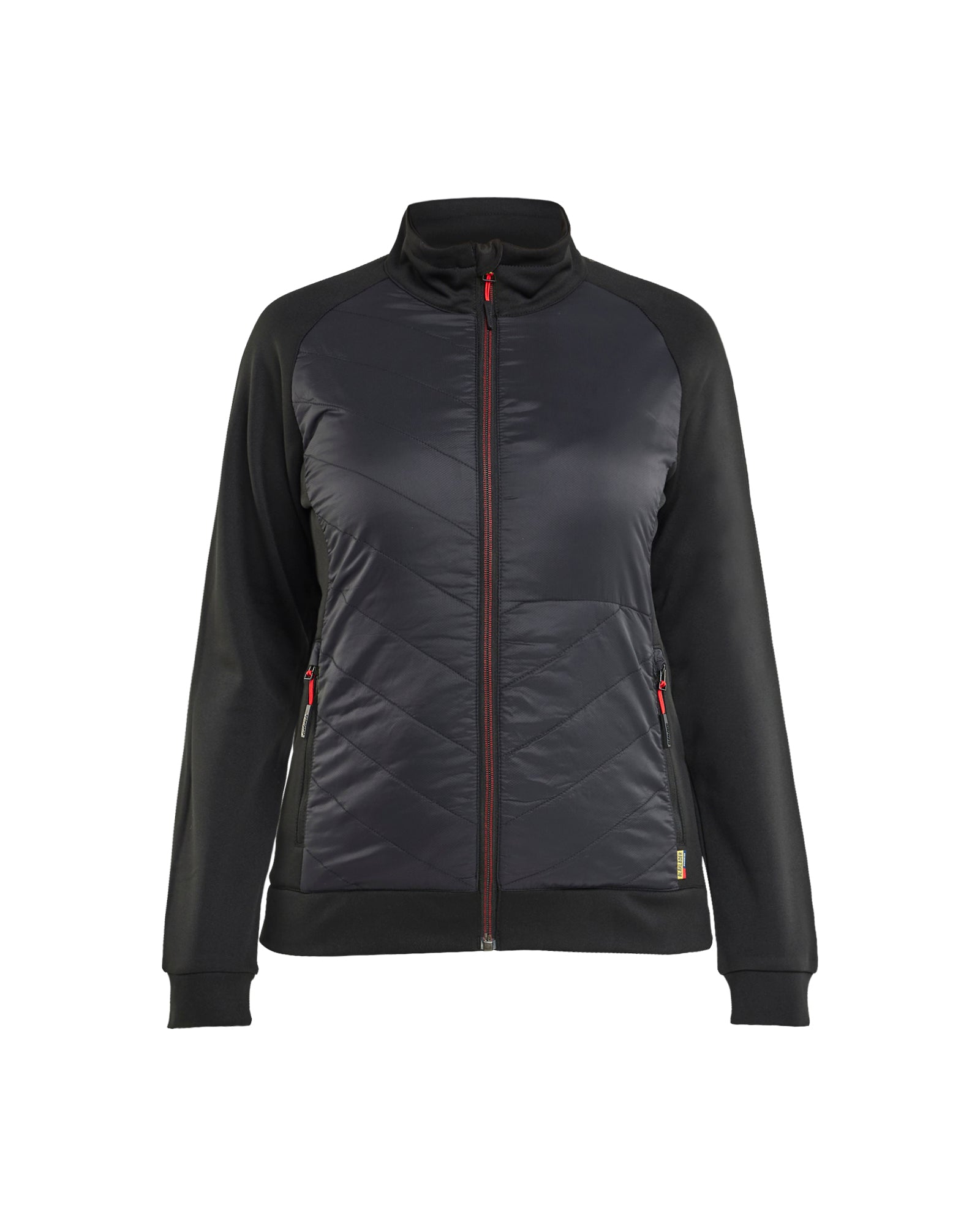 Blåkläder 3419 Dame Hybrid Sweatshirt, Sort/Rød