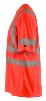 Blåkläder 3420 High Vis UV T-shirt nærbillede med tryk