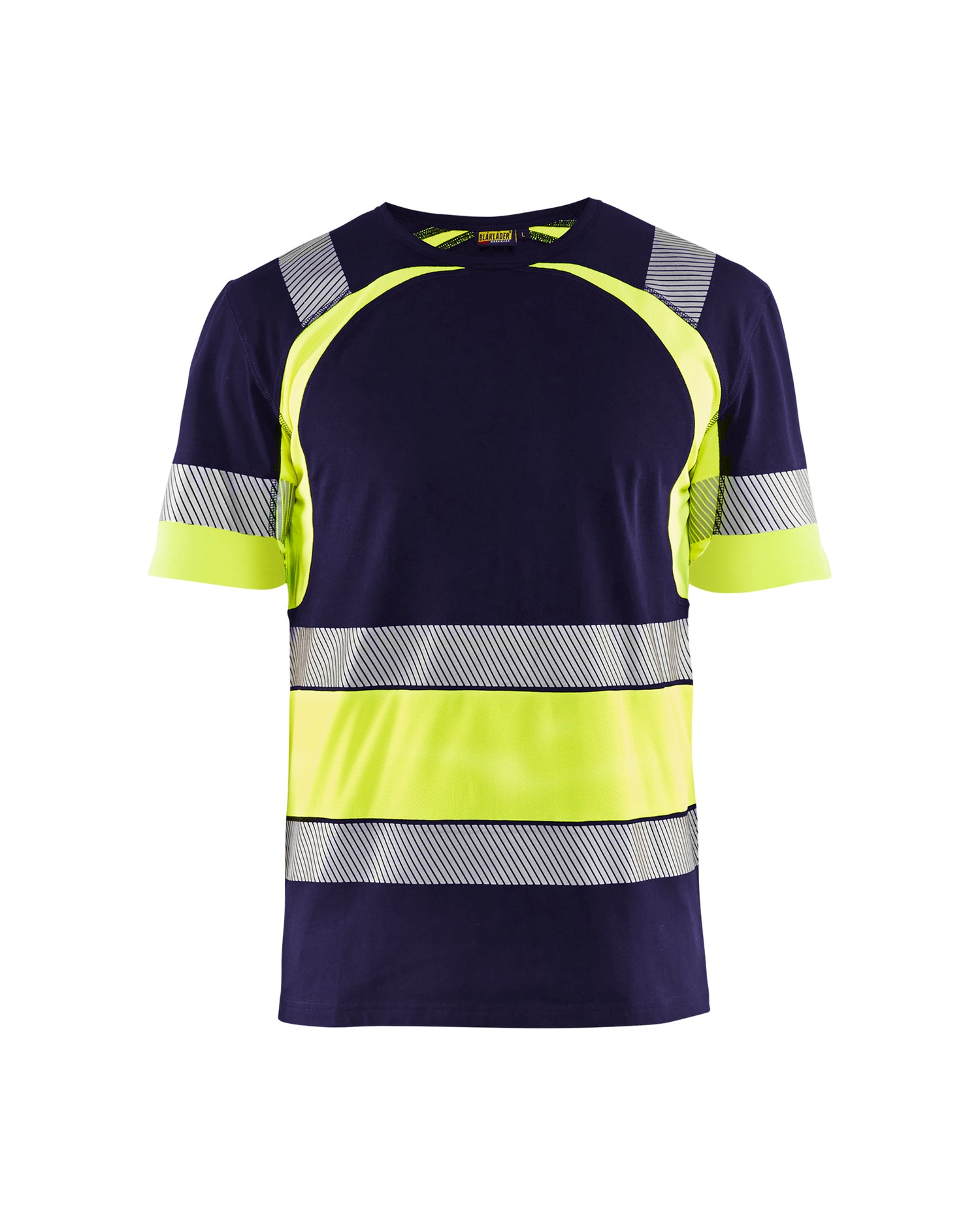 Blåkläder 3421 High Vis T-shirt, Marineblå/High Vis Gul