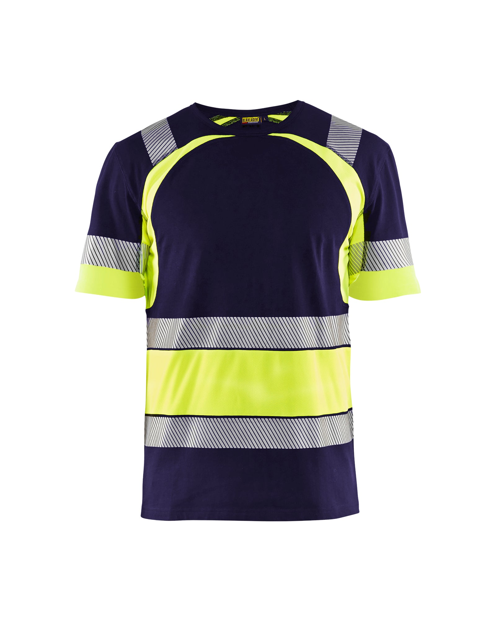 Blåkläder 3421 High Vis T-shirt, Marineblå/High Vis Gul