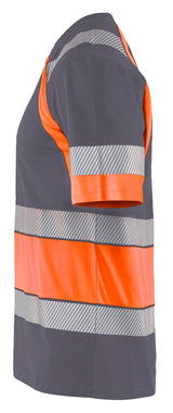 Blåkläder 3421 High Vis T-shirt nærbillede med tryk