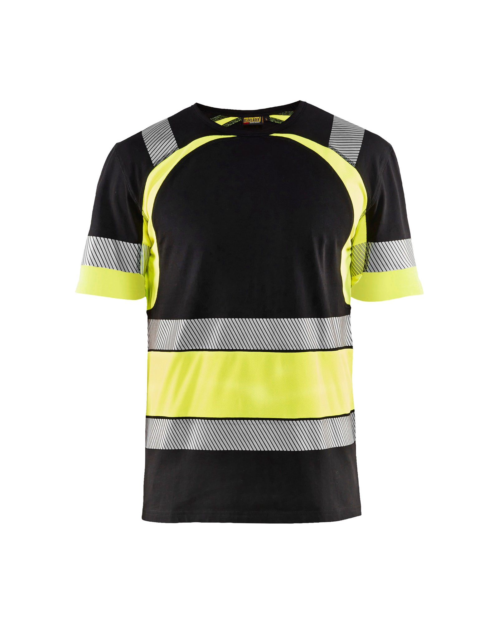 Blåkläder 3421 High Vis T-shirt, Sort/High Vis Gul