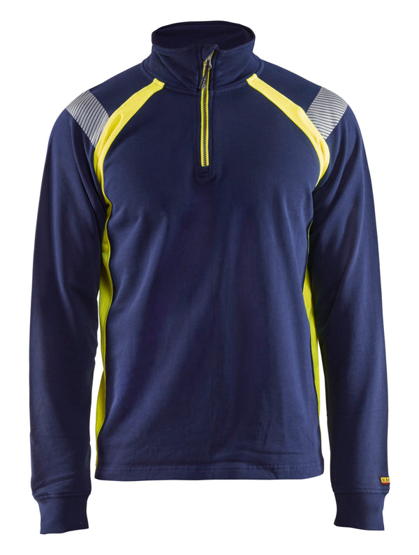 Blåkläder 3432 Sweatshirt half zip med tryk eller logo – arbejdstøj og firmatøj