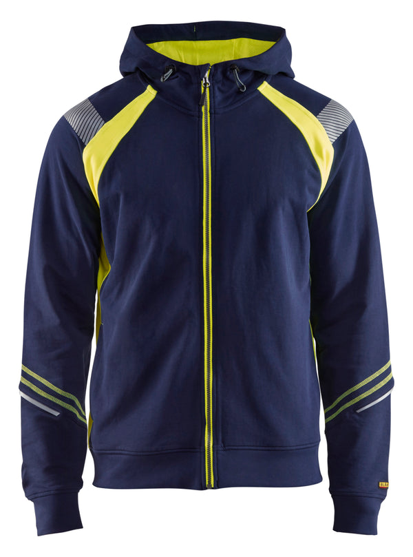 Blåkläder 3433 Hættetrøje full zip med tryk eller logo – arbejdstøj og firmatøj