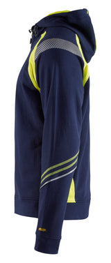 Blåkläder 3433 Hættetrøje full zip produktfoto med tryk