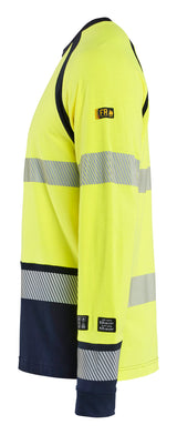 Blåkläder 3436 Multinorm T-Shirt Lang Ærme Inherent produktfoto med tryk