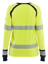 Blåkläder 3437 Dame Multinorm T-Shirt Lang Ærme Inherent produktbillede med logo