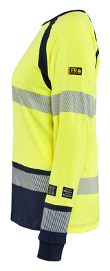 Blåkläder 3437 Dame Multinorm T-Shirt Lang Ærme Inherent produktfoto med tryk