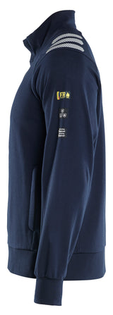 Blåkläder 3453 Flammehæmmende Sweatshirt Full Zip Inherent produktfoto med tryk