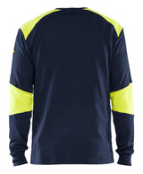 Blåkläder 3457 Flammehæmmende T-Shirt Lang Ærme Inherent produktbillede med logo