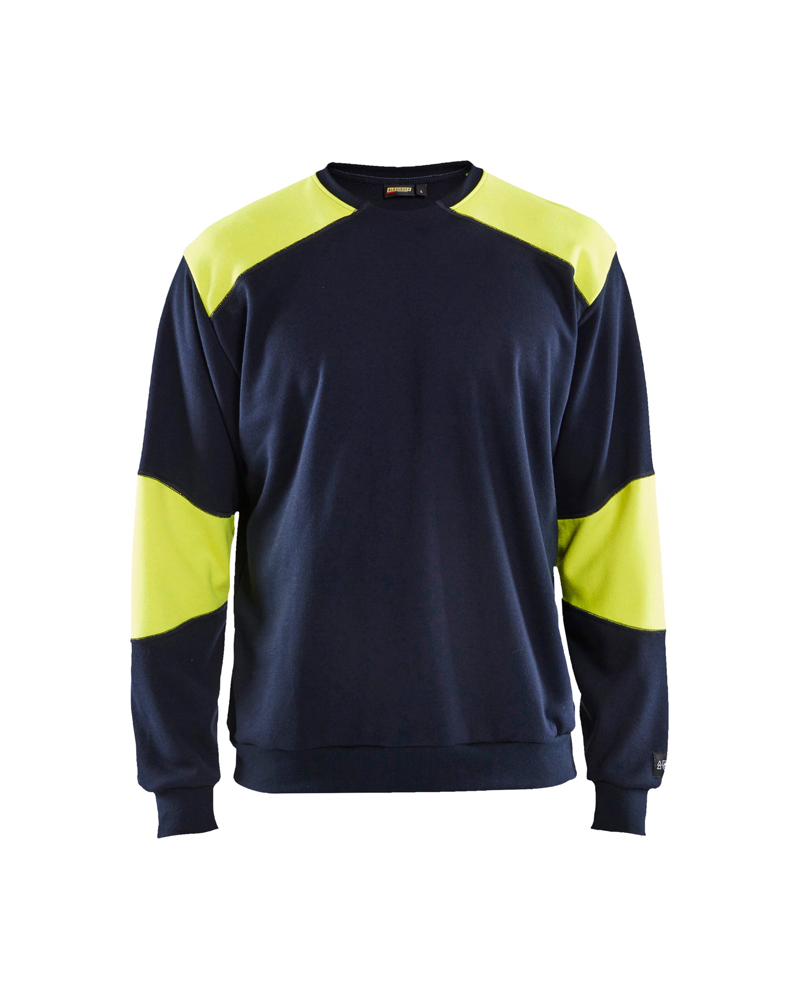 Blåkläder 3458 Flammehæmmende Sweatshirt Inherent, Marineblå/High Vis Gul