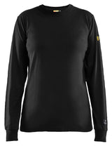 Blåkläder 3467 Dame Flammehæmmende T-Shirt Lang Ærme produktfoto med tryk