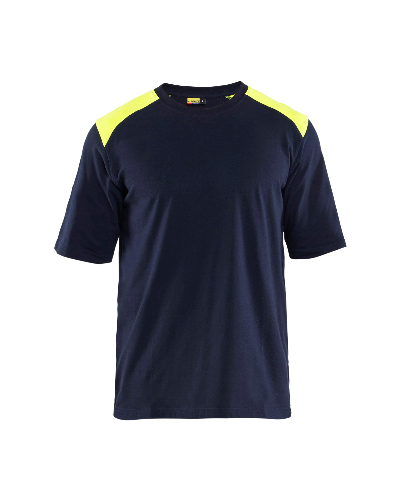 Blåkläder 3476 Flammehæmmende T-Shirt Inherent, Marineblå/High Vis Gul