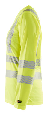 Blåkläder 3485 Dame High Vis T-shirt lang ærme produktfoto med tryk